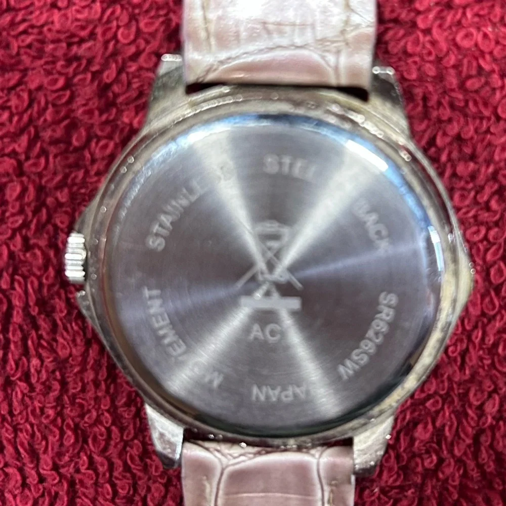 Set of Three Women's Fashion Watches - Pink, Tan & Brown Straps